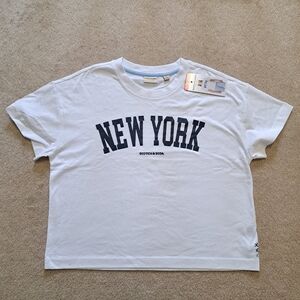 Scotch & Soda T-shirt Medium White New York Short Sleeved Crewneck Cotton